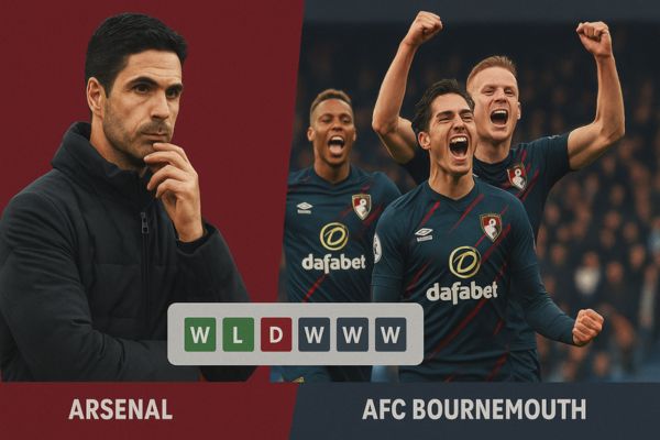Nhận định bóng đá Phong độ gần đây của Arsenal vs Bournemouth